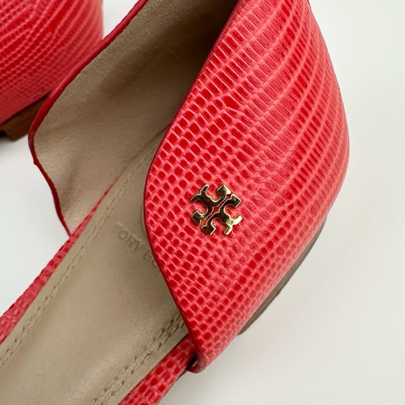Tory Burch Savannah D’Orsay Flat Sandals in Melon/Coral 9 - Picture 4 of 14